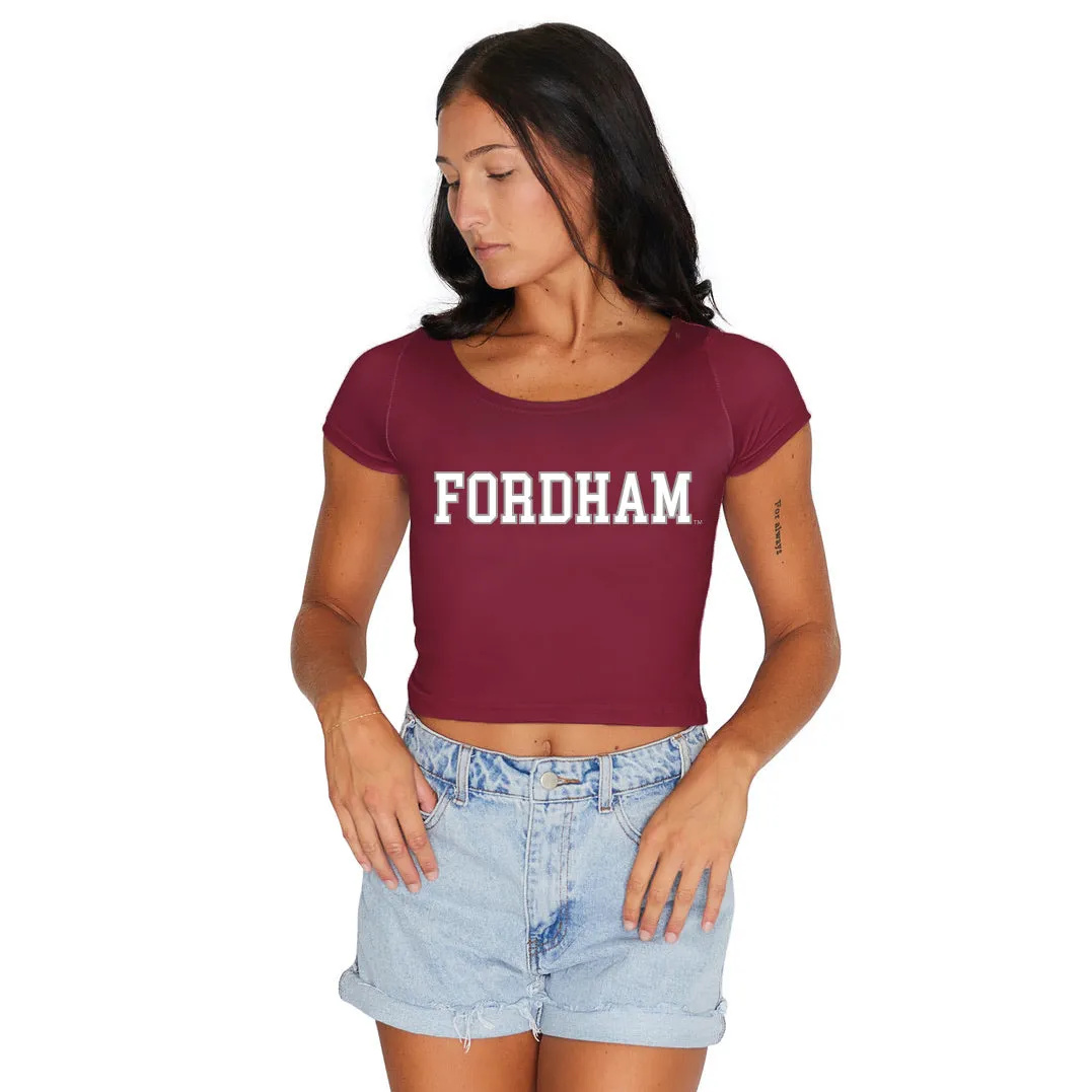 Fordham Maroon Babydoll Tee