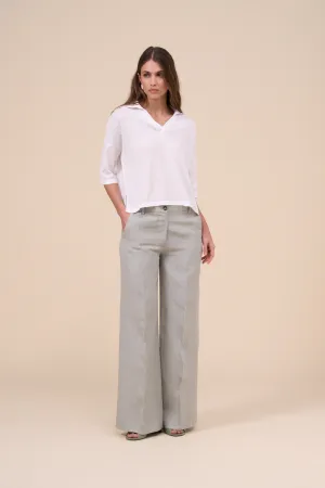 GLORIA LIGHT BEIGE DELAVE LINEN PANT