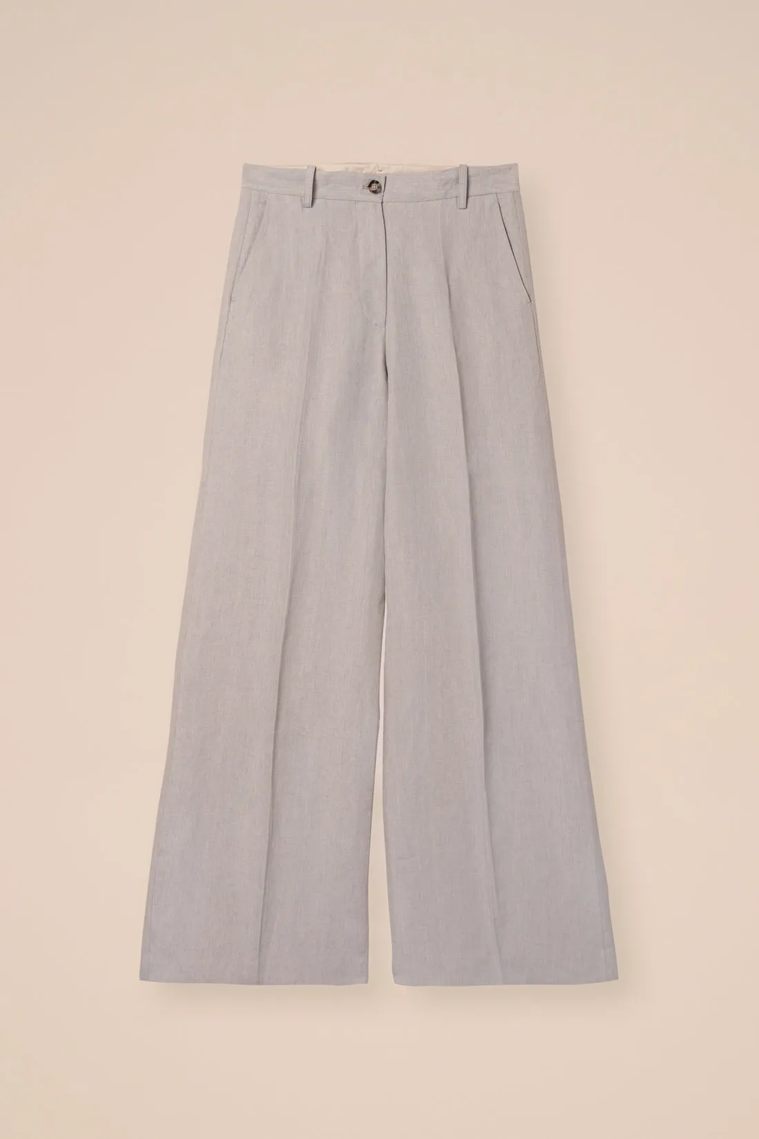 GLORIA LIGHT BEIGE DELAVE LINEN PANT