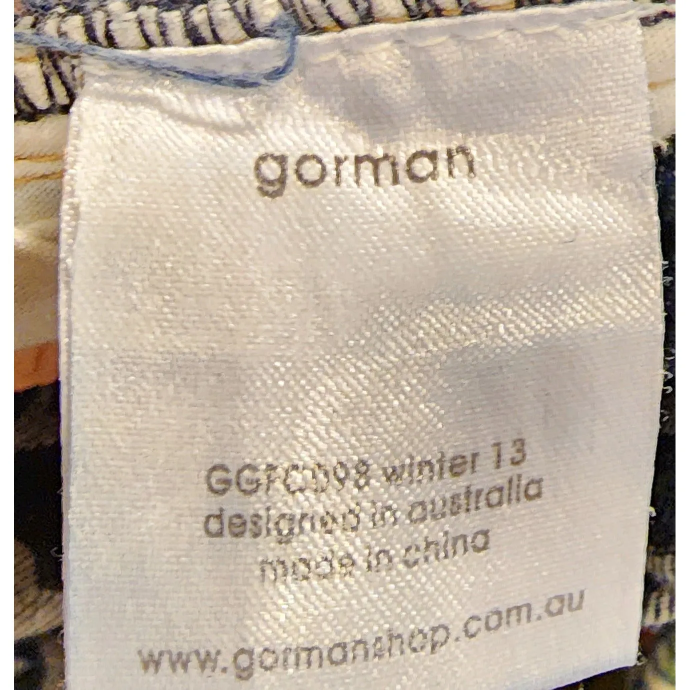 Gorman dark denim jeans with light denim floral shapes size 10