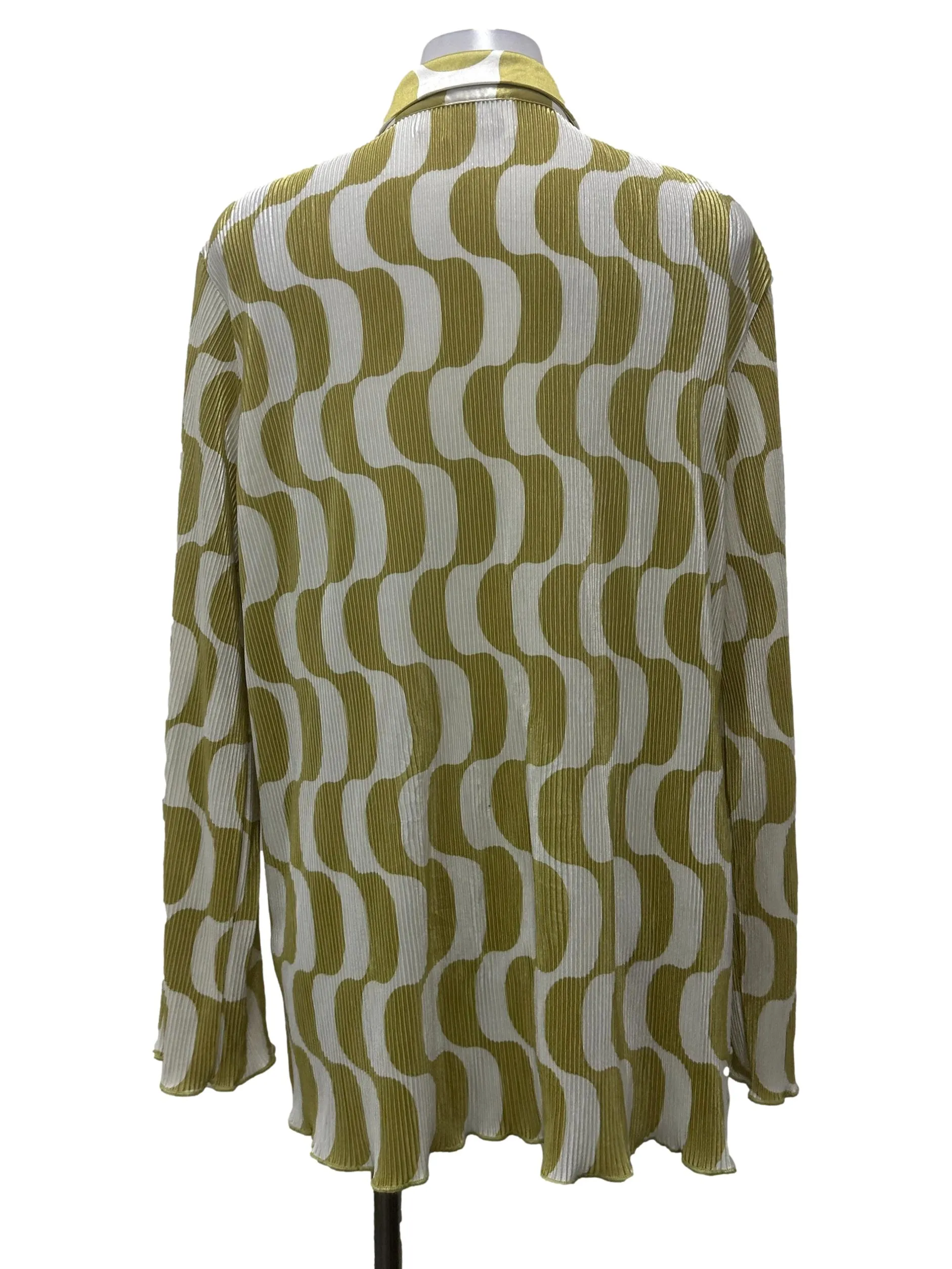 Green Pleated Shirt