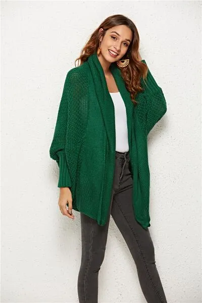 Hazel Blues® |  Open Front Batwing Sleeve Cardigan