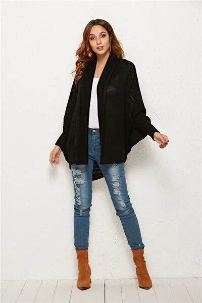 Hazel Blues® |  Open Front Batwing Sleeve Cardigan