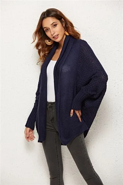 Hazel Blues® |  Open Front Batwing Sleeve Cardigan