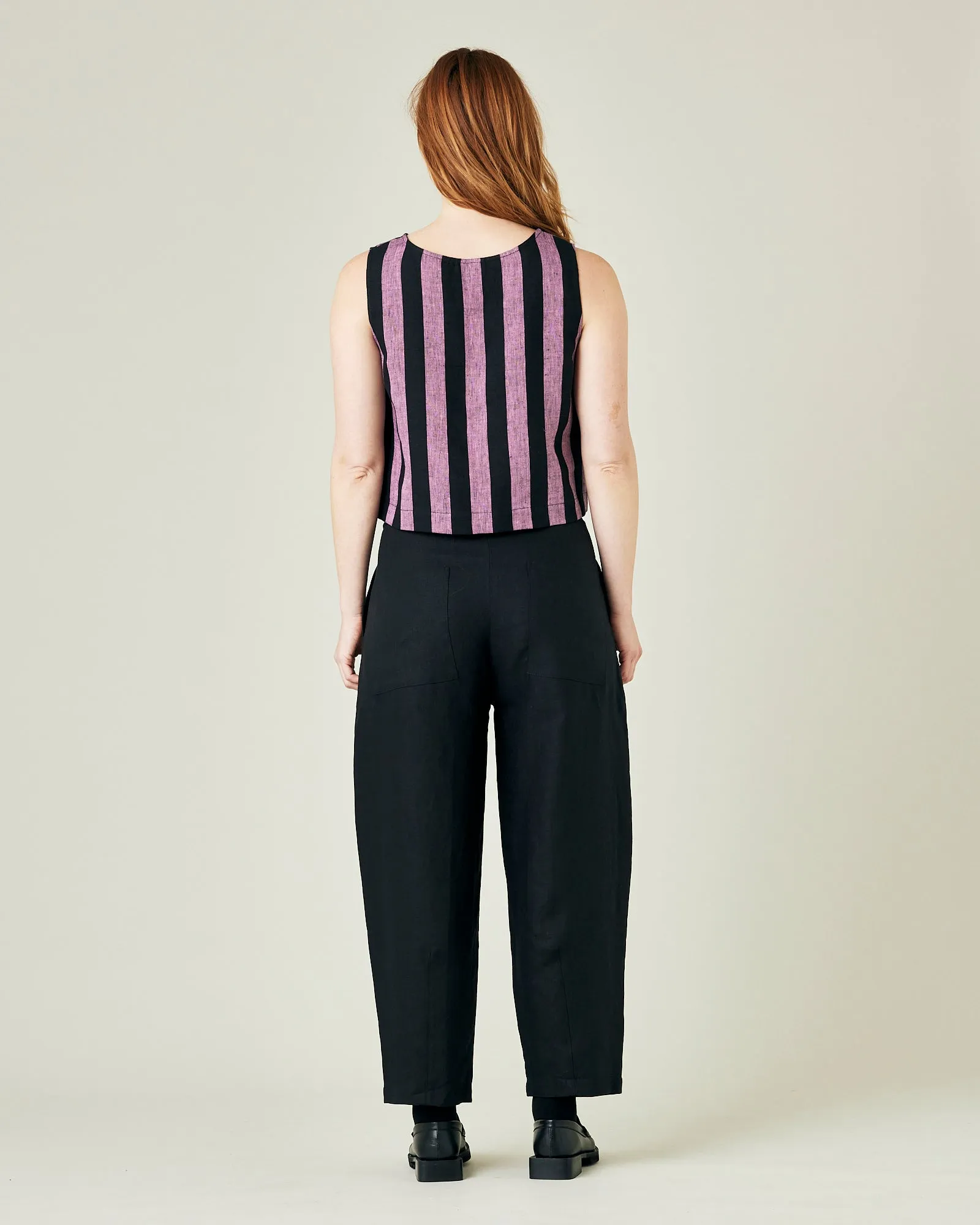Huxley Black Linen Trousers