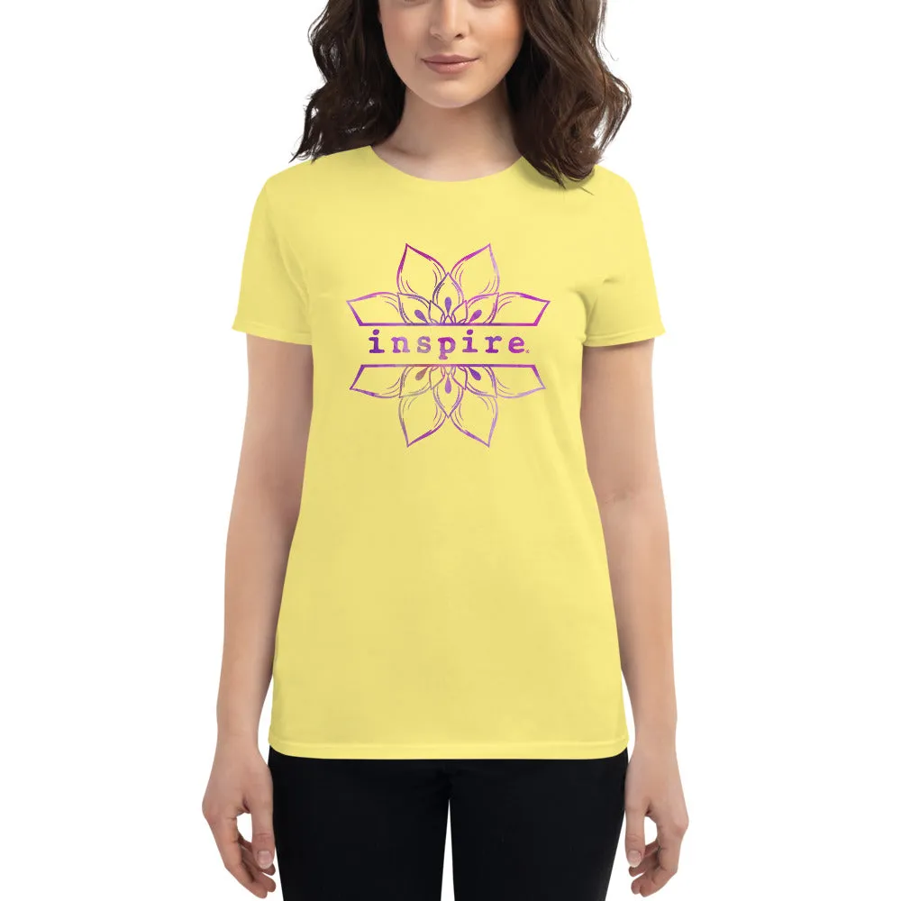 inspire Lotus Flower Women's Short Sleeve T-shirt