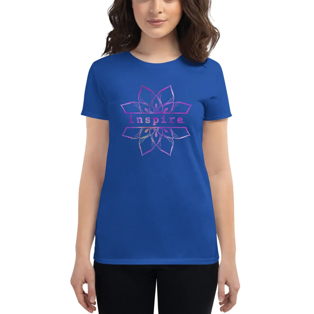 inspire Lotus Flower Women's Short Sleeve T-shirt