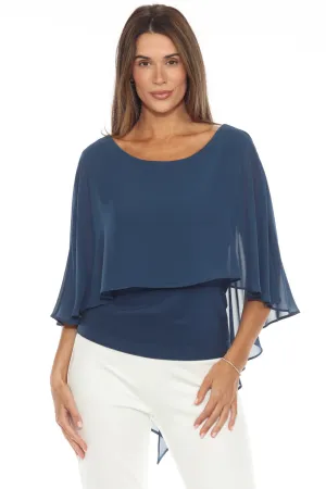 Joseph Ribkoff Nightfall Lightweight Chiffon Layered Blouse 243194