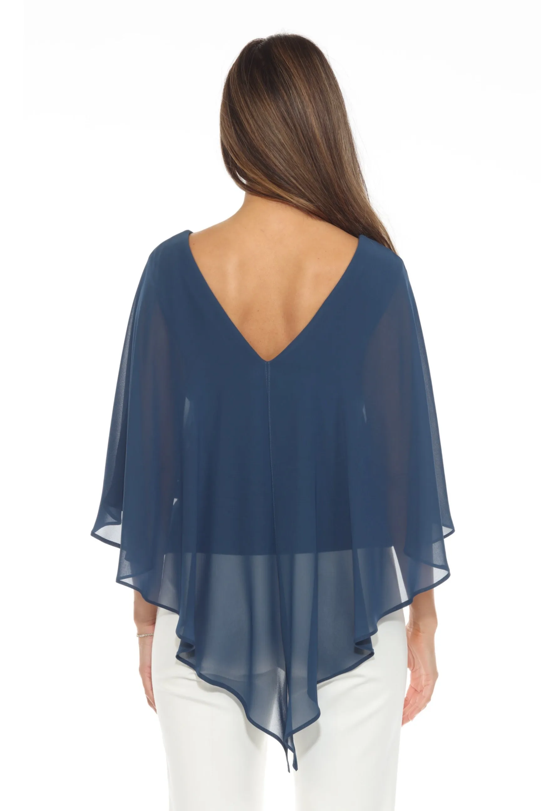 Joseph Ribkoff Nightfall Lightweight Chiffon Layered Blouse 243194