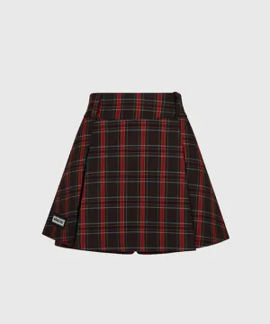 KANDINI Dual Pleat Skirt - Brown
