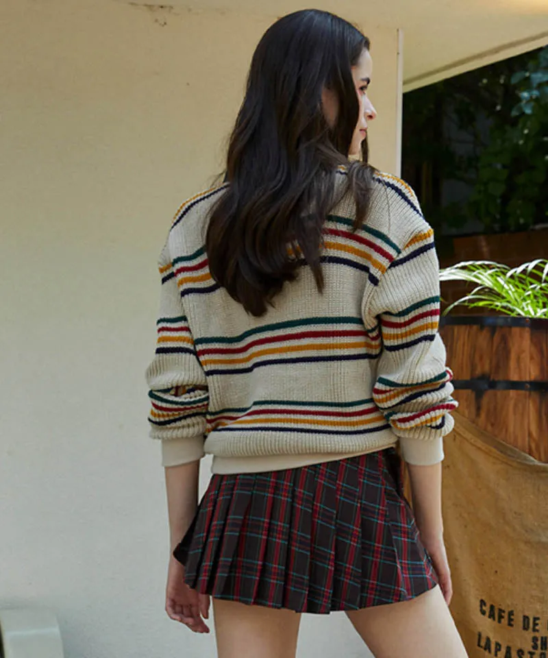KANDINI Dual Pleat Skirt - Brown