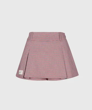 KANDINI Low-Rise Pleated Skirt - Red