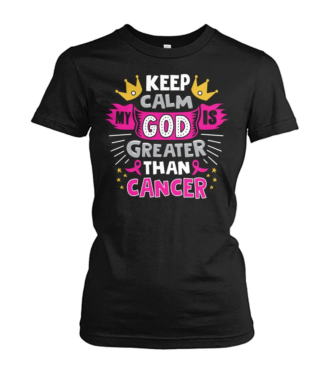 Keep Calm My God is Greater Than Cancer Shirts and Long Sleeves