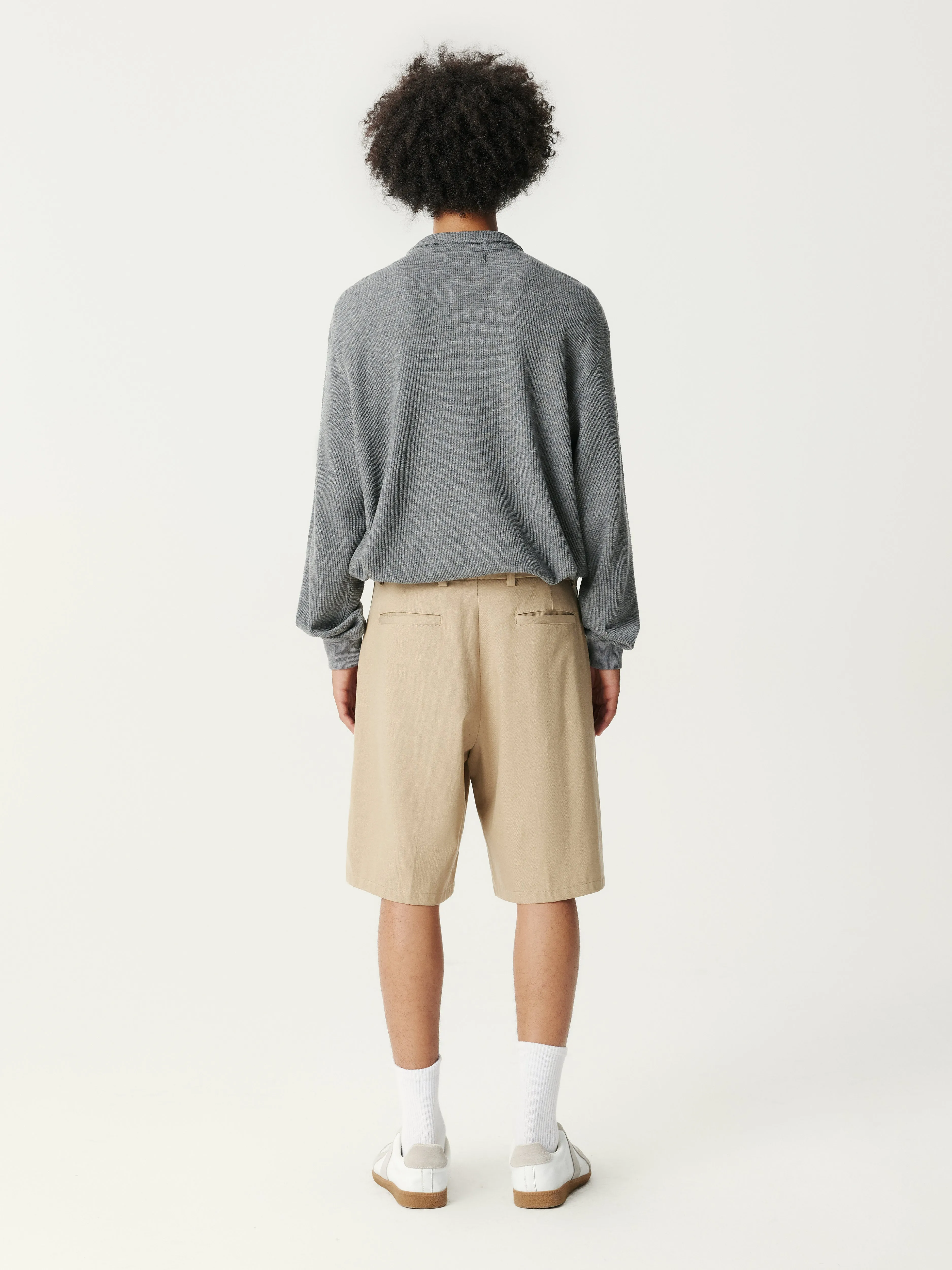 Khaki Golden Button Shorts