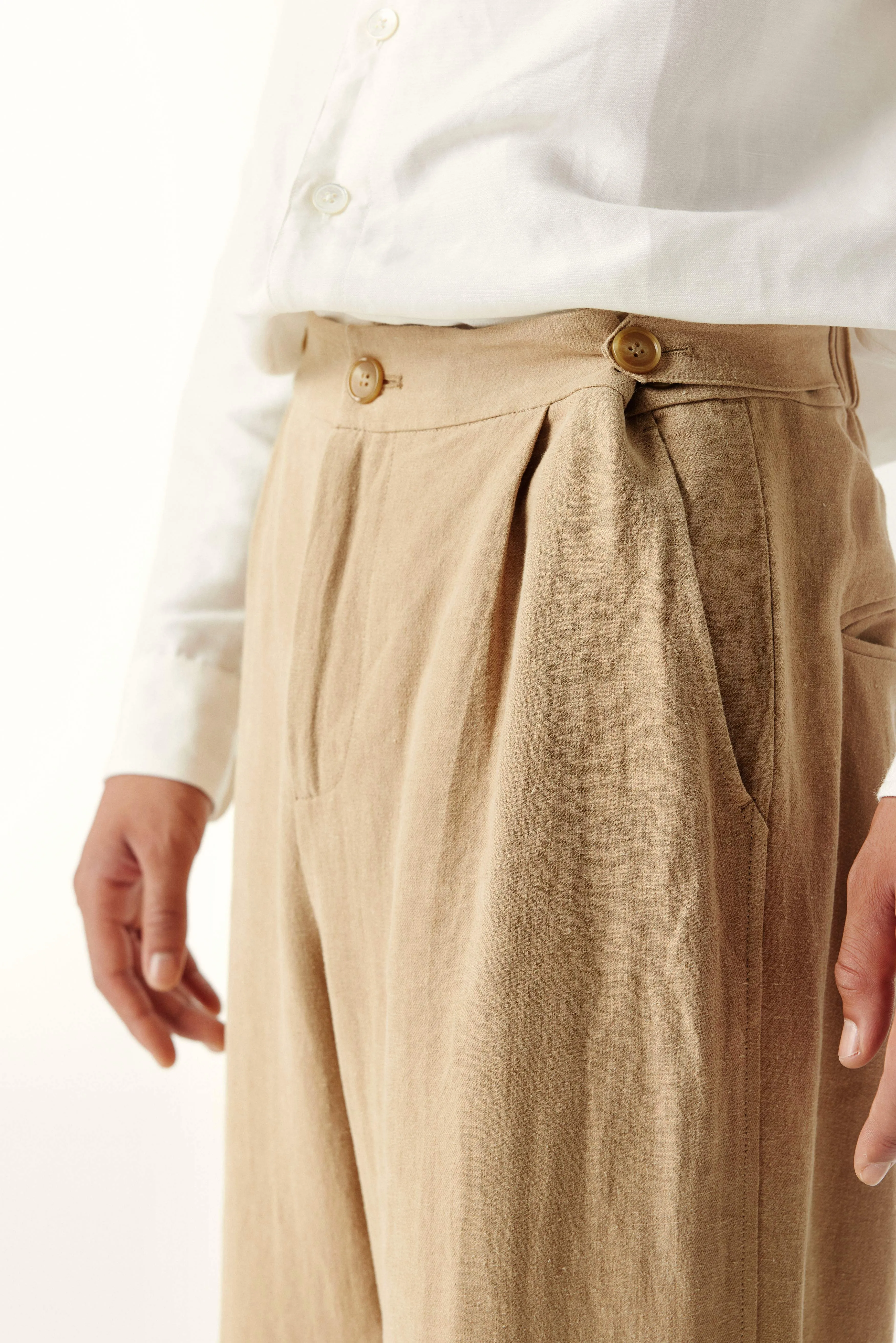 Khaki Linen Pants