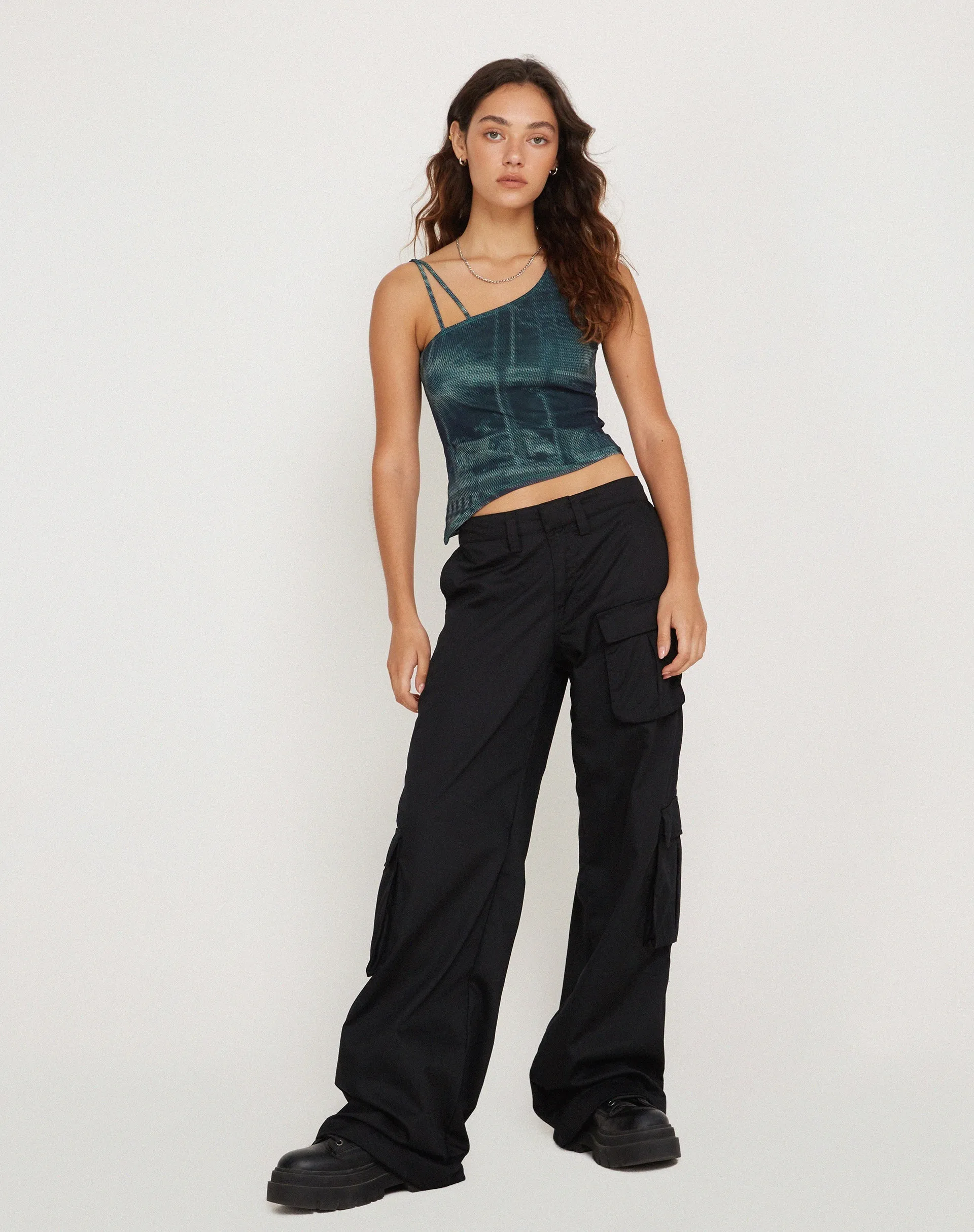 Lanica Top in Cityscape Green