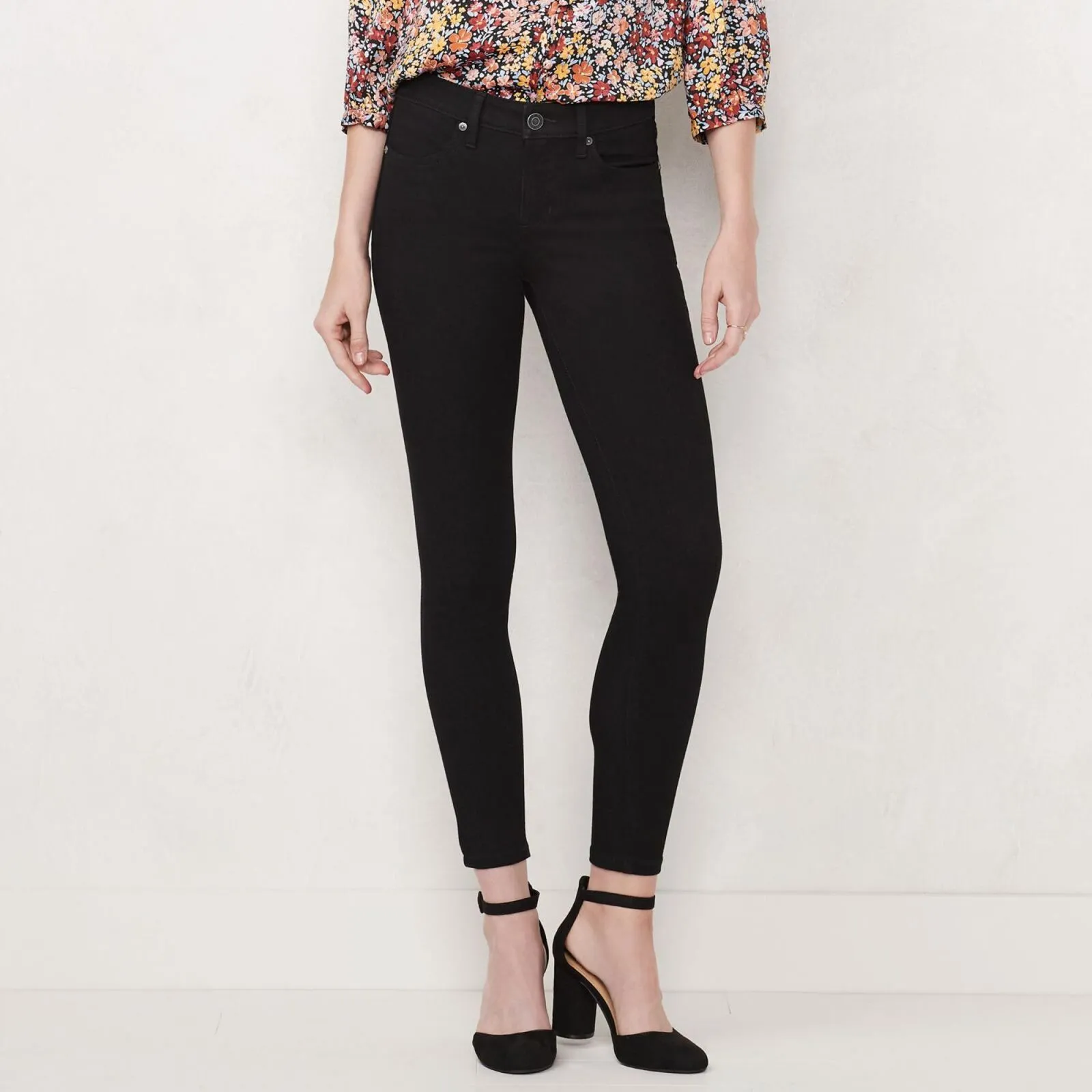 Lc Lauren Conrad Women's Feel Good Midrise Super Skinny Jeans Oxford Black 2