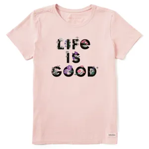 Life Is Good Women's Tee, Himalayan Pink (Size M)