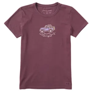 Life Is Good Women's Tee, Mahogany Brown (Size M)