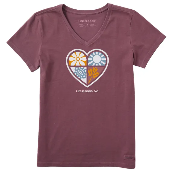 Life Is Good Women's Tee, Mahogany Brown (Size M)