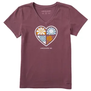 Life Is Good Women's Tee, Mahogany Brown (Size M)