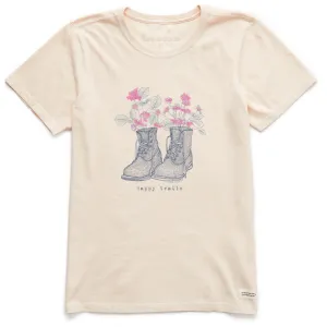 Life Is Good Women's Tee, Putty White (Size XL)