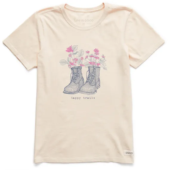 Life Is Good Women's Tee, Putty White (Size XL)