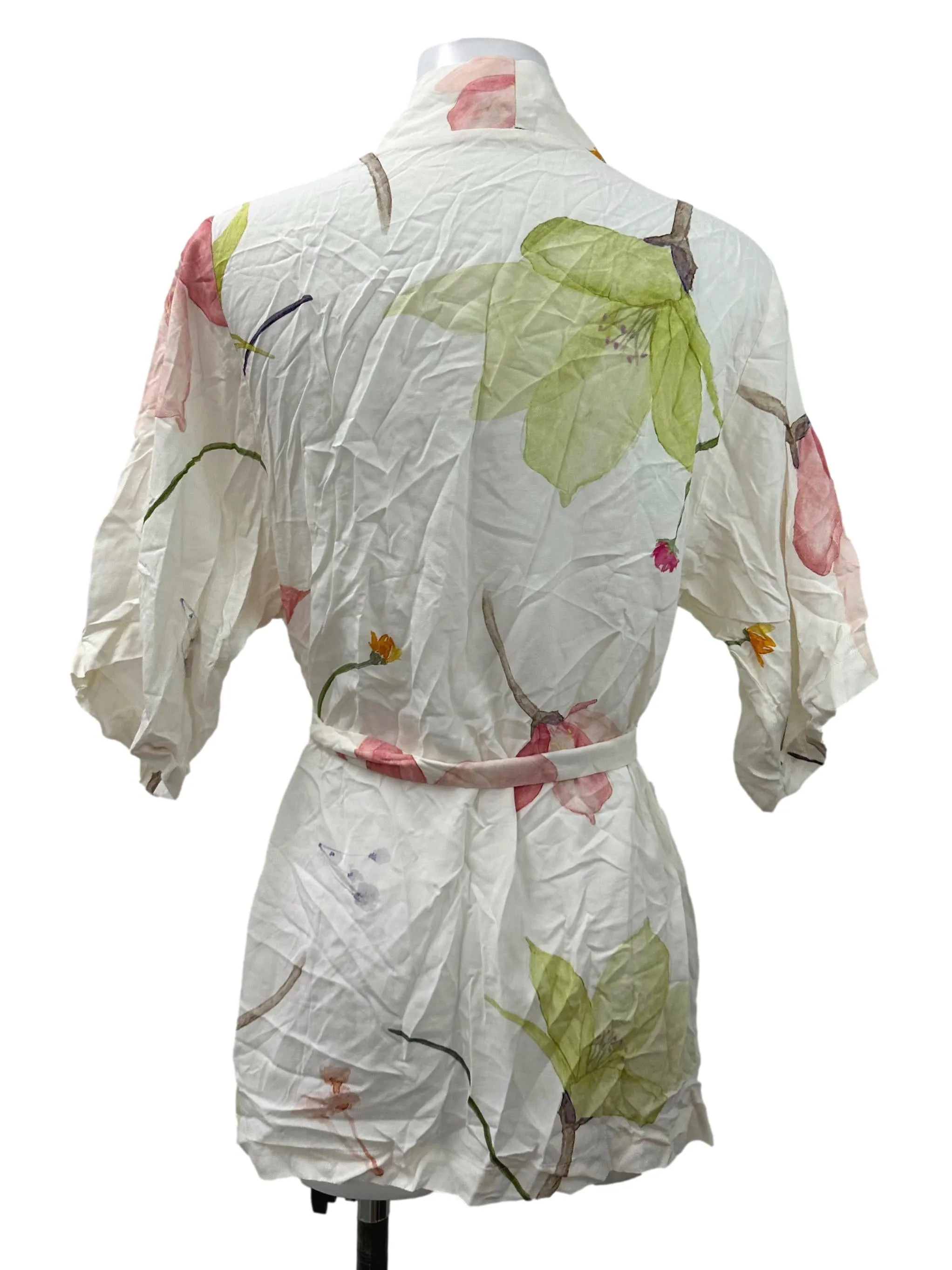 Light Floral Watercolour Kimono LB