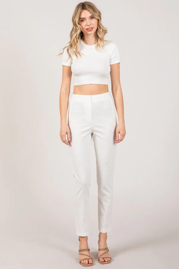 Linen Darted Trouser