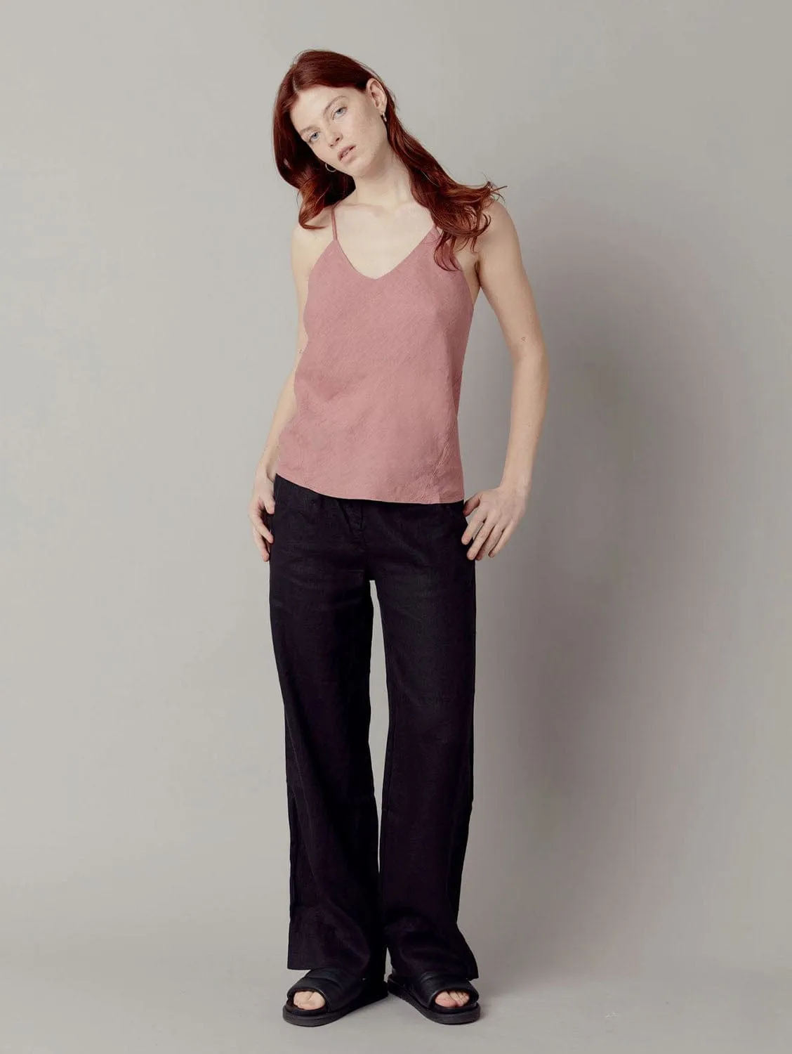 Lion Organic Linen Trousers | Black
