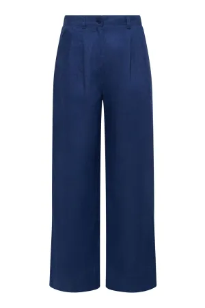 Lion Women's Linen Trousers | Navy