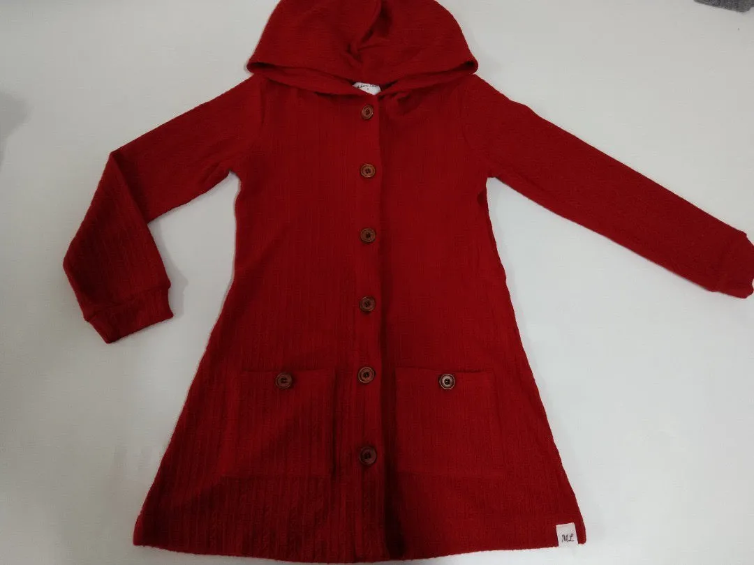 Long Hooded Cardigans Girls & Women (green,mustard, pumpkin, red)