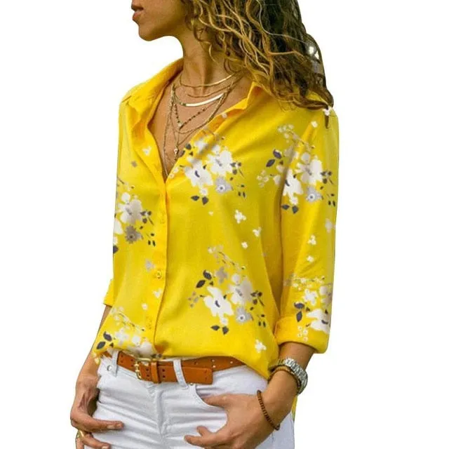 Long Sleeve Blouses Shirt Casual Tops