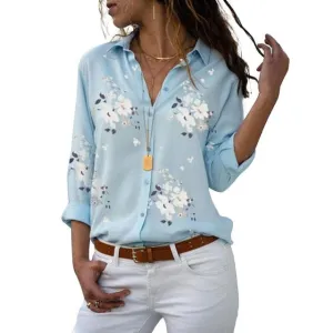 Long Sleeve Blouses Shirt Casual Tops