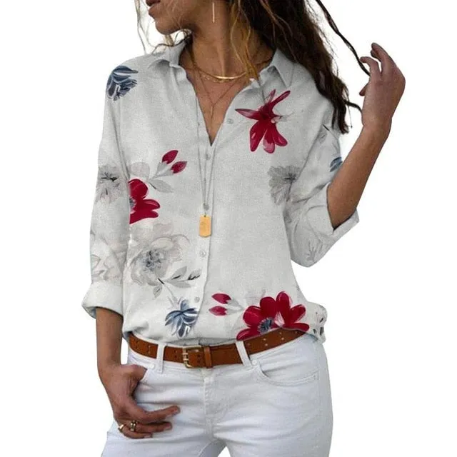 Long Sleeve Blouses Shirt Casual Tops