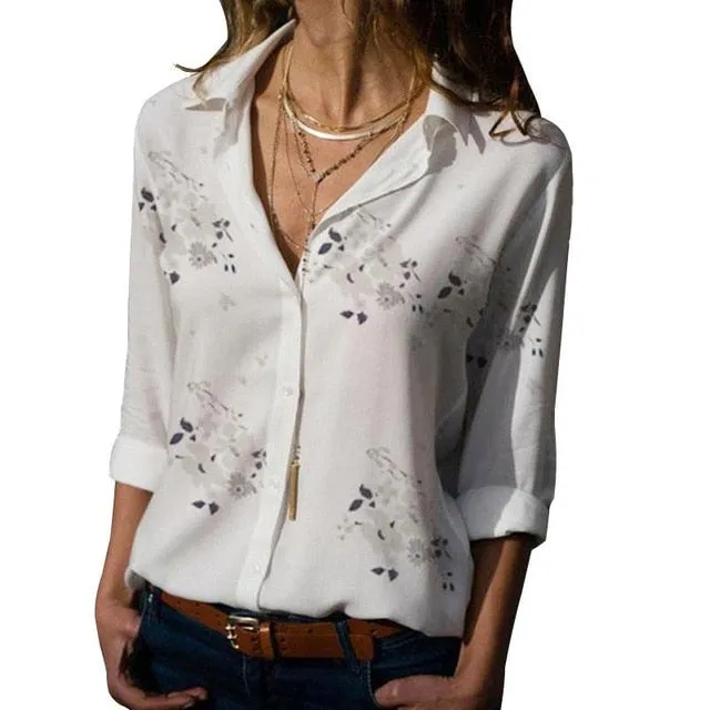 Long Sleeve Blouses Shirt Casual Tops