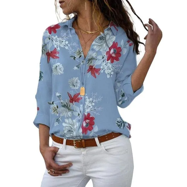 Long Sleeve Blouses Shirt Casual Tops