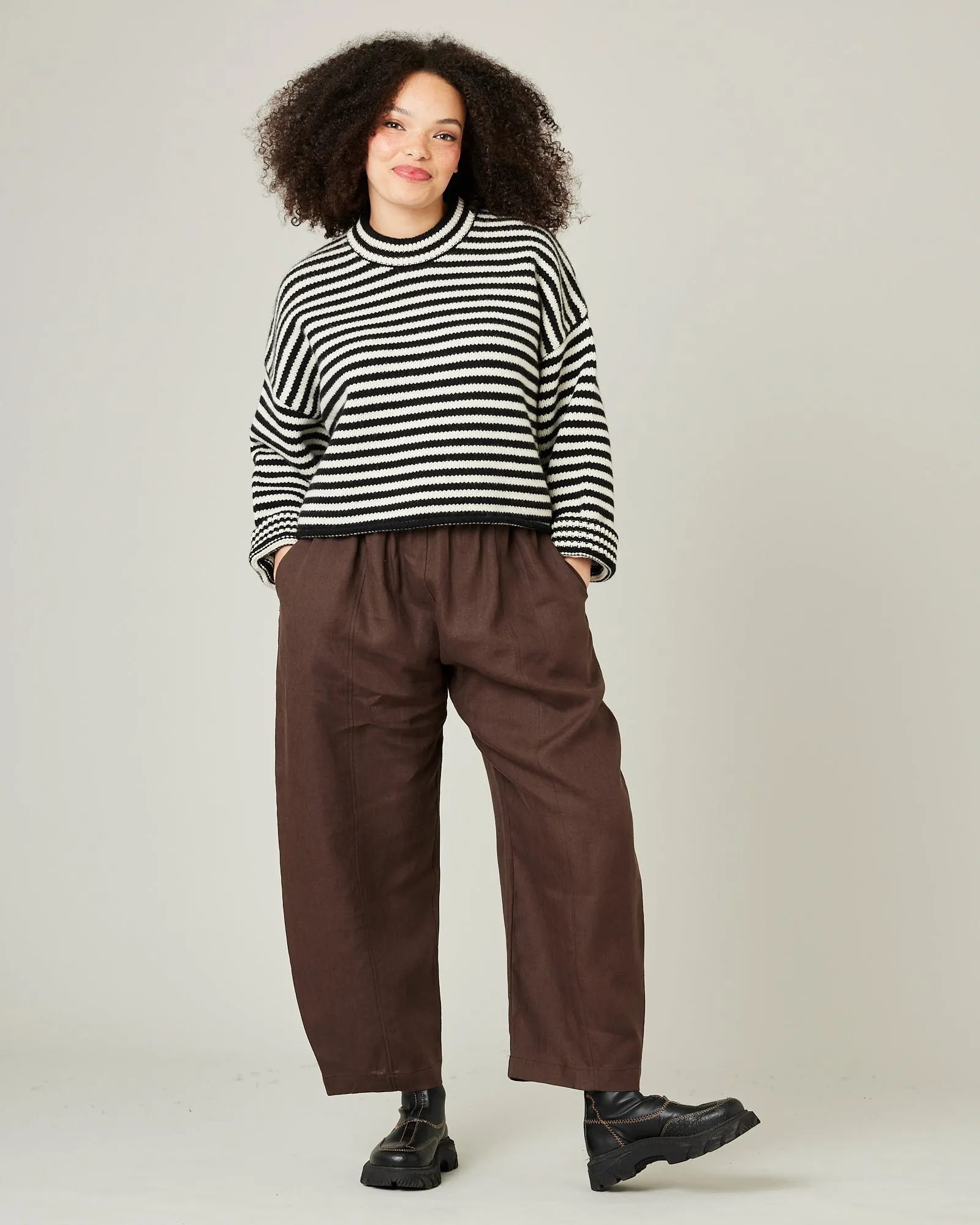 Mabel Chocolate Linen Trousers