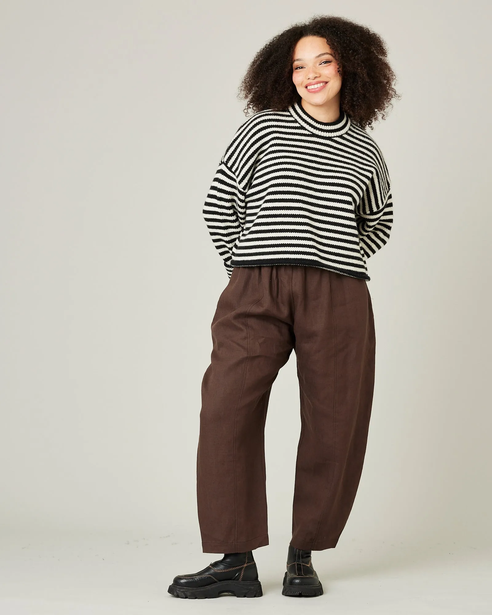 Mabel Chocolate Linen Trousers