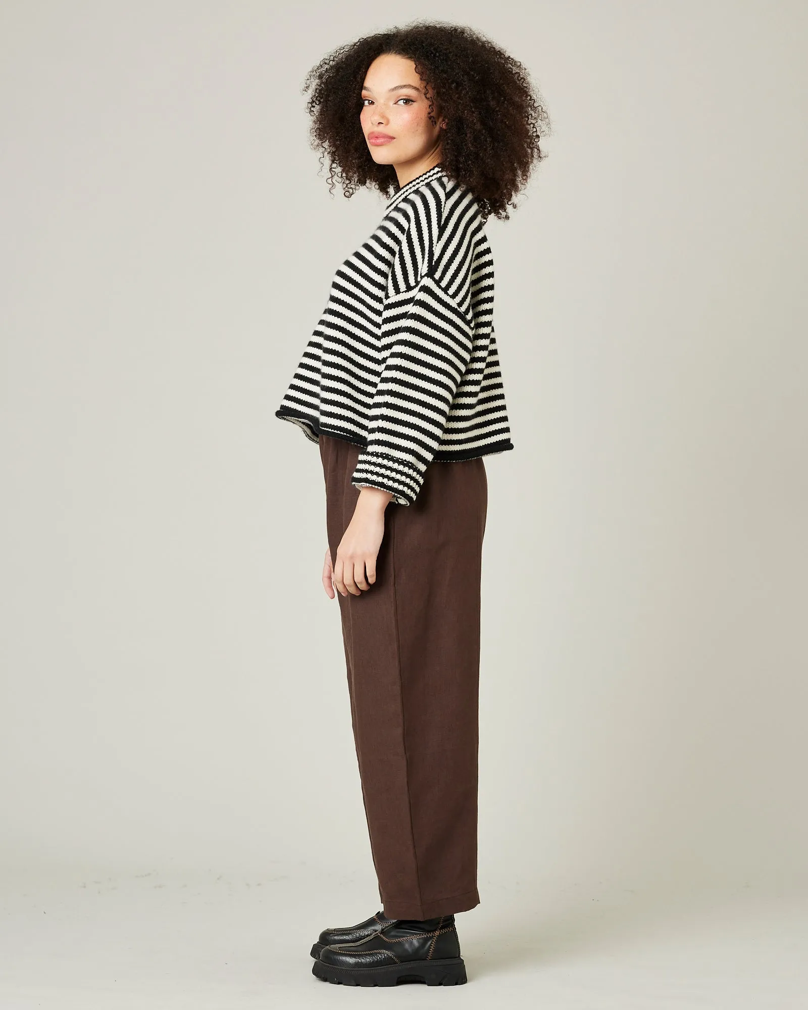 Mabel Chocolate Linen Trousers