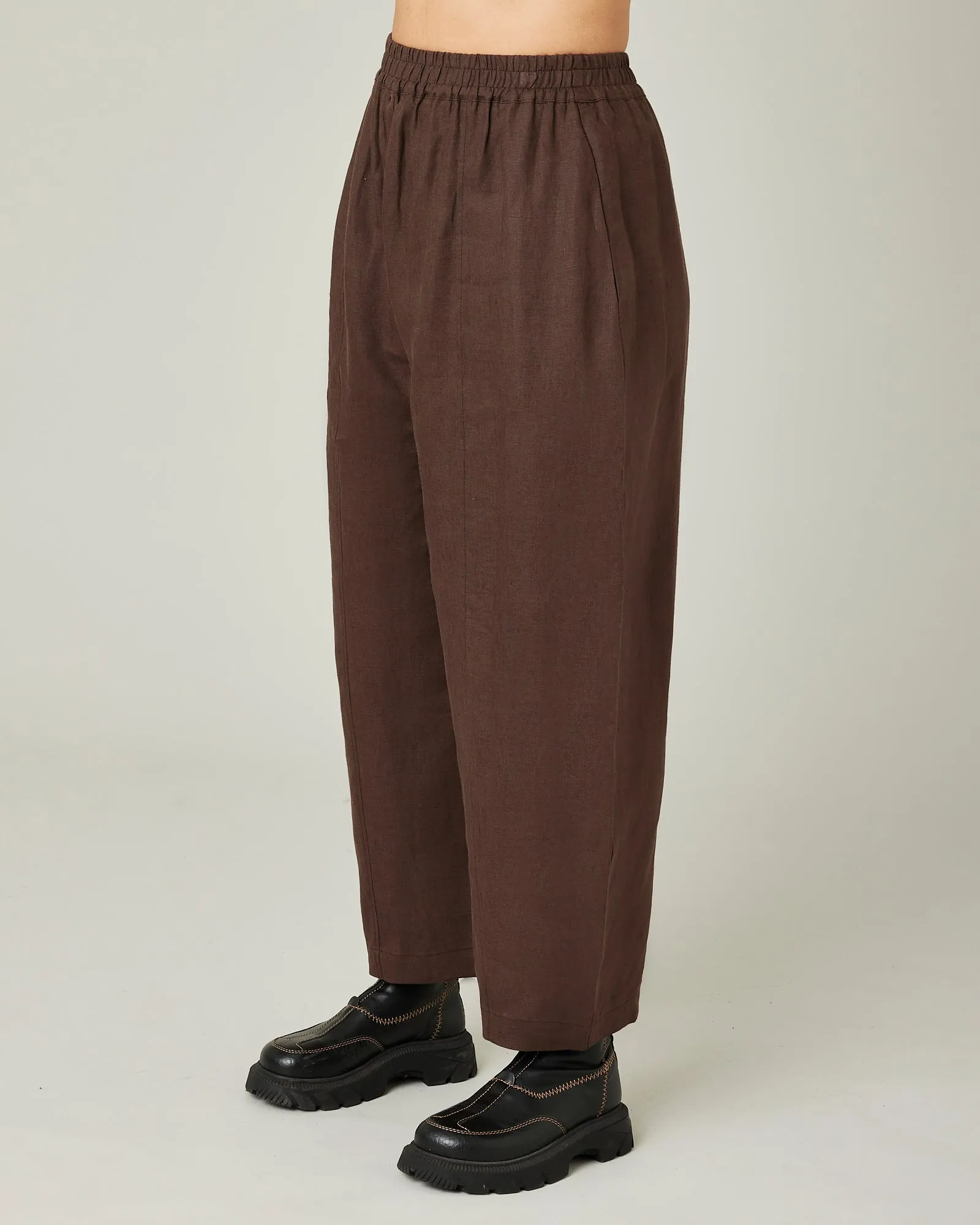 Mabel Chocolate Linen Trousers