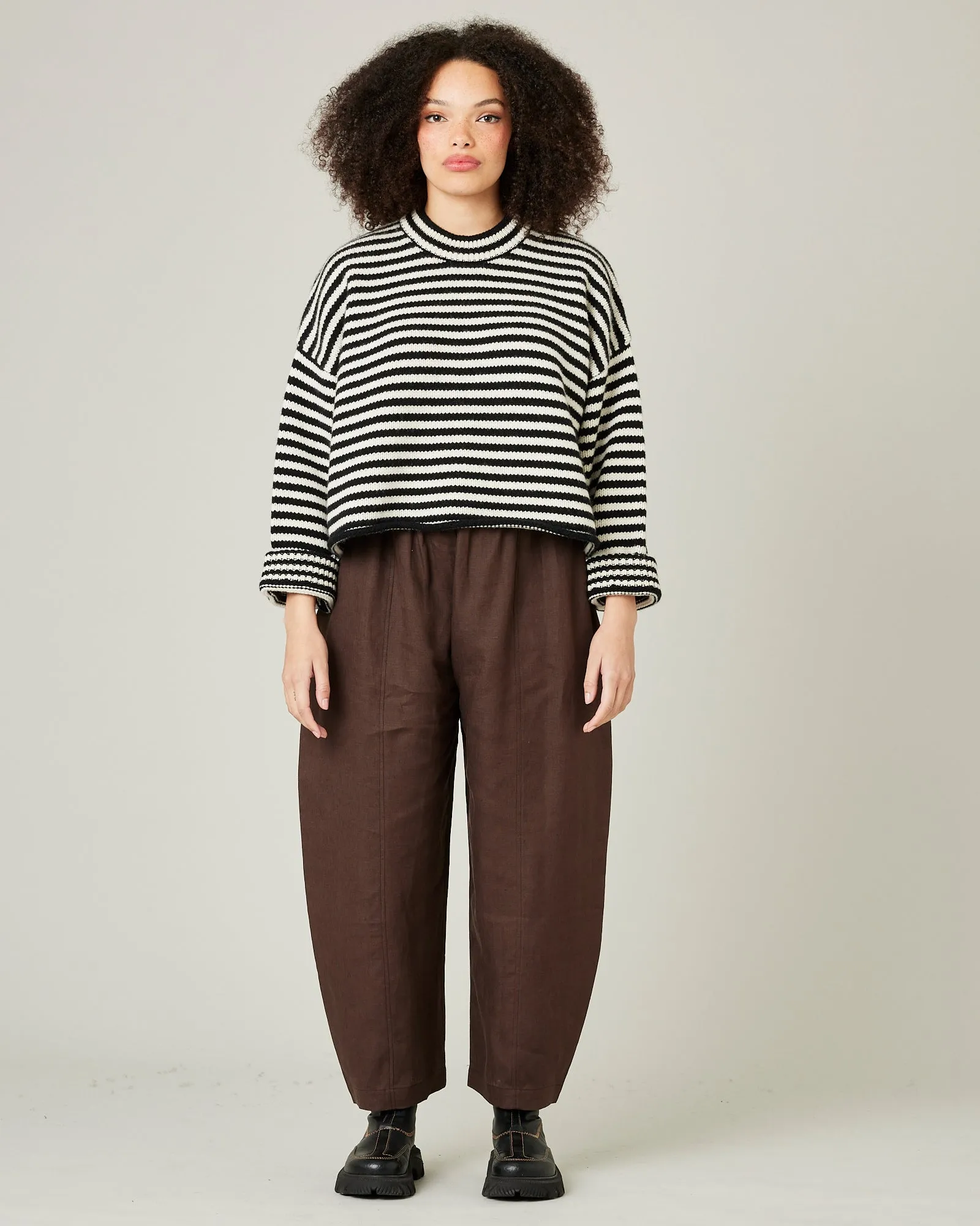 Mabel Chocolate Linen Trousers