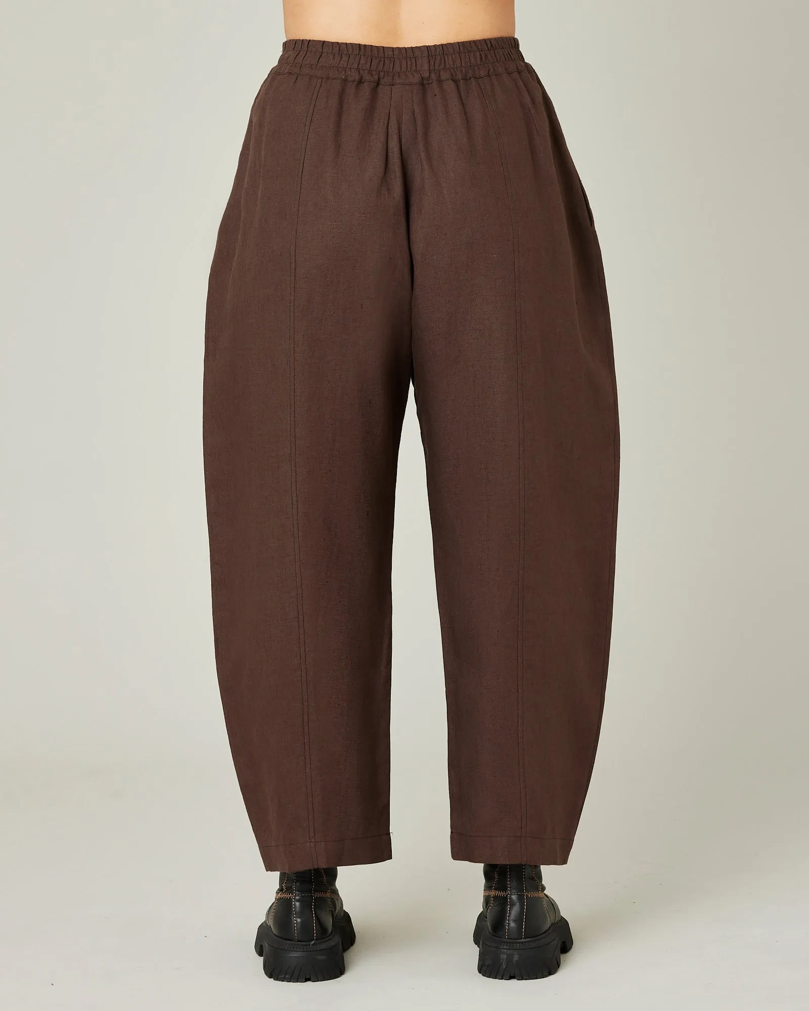 Mabel Chocolate Linen Trousers