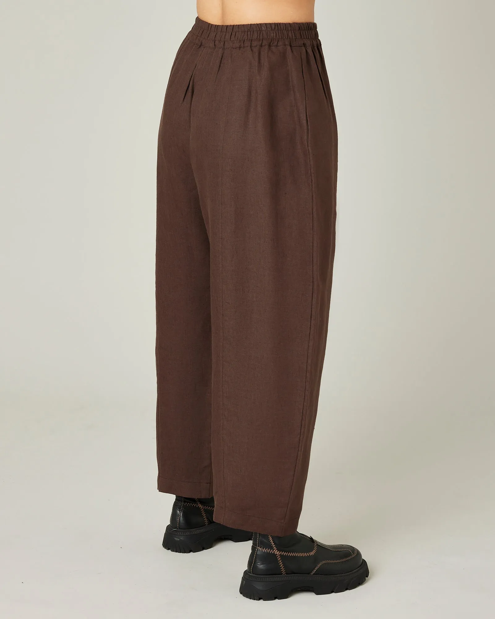 Mabel Chocolate Linen Trousers