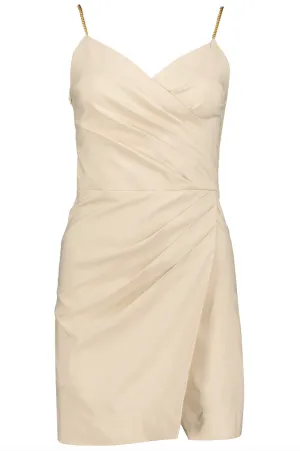 Malone Wrap Dress-Natural