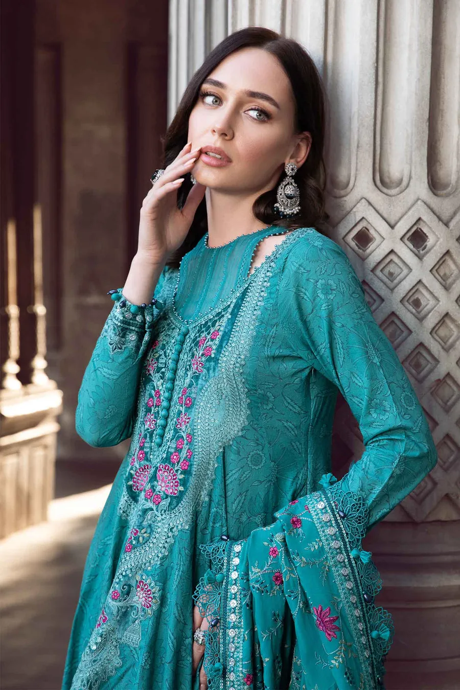 Maria.B | Linen Collection '23 | Teal DL-1105
