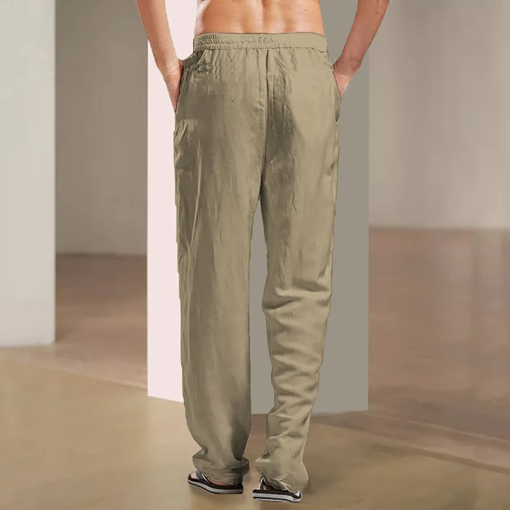 Men's Casual Sports Pants Fitness Loose Soft Trousers Elastic Loose Trousers 240503275
