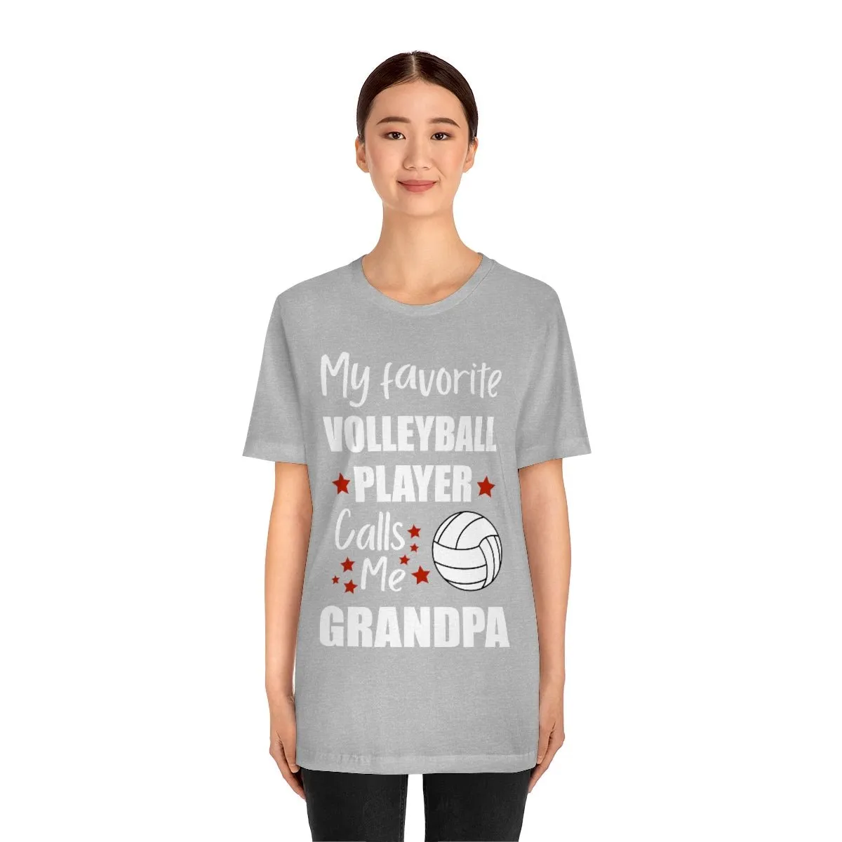 Men's Tee - My Favorite Volleyball Player Calls Me Grandpa