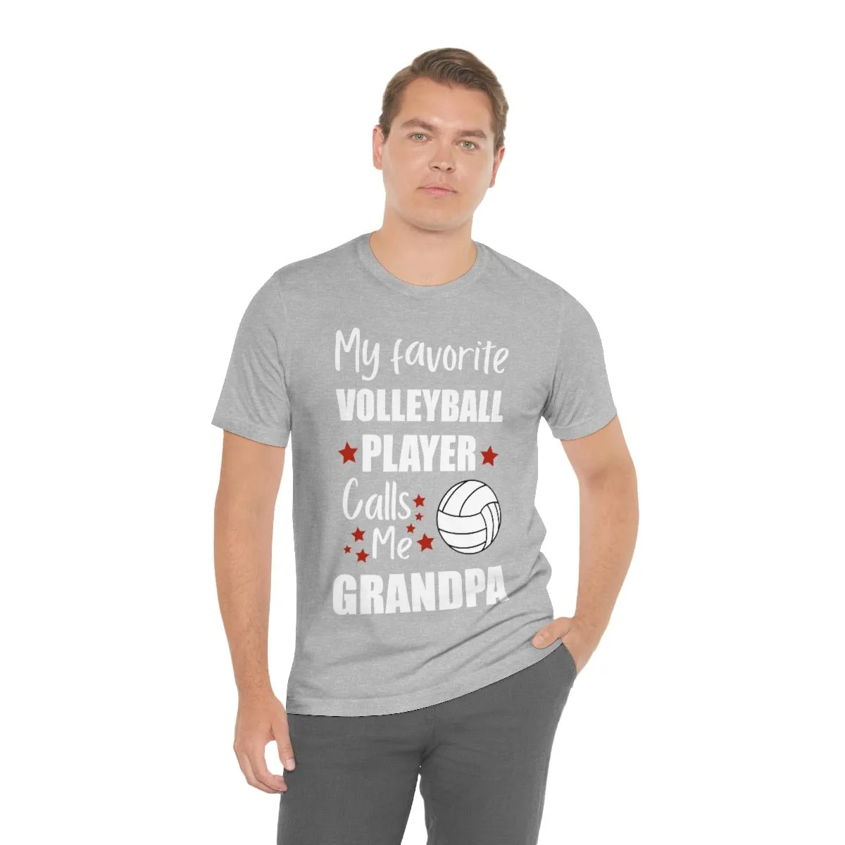 Men's Tee - My Favorite Volleyball Player Calls Me Grandpa