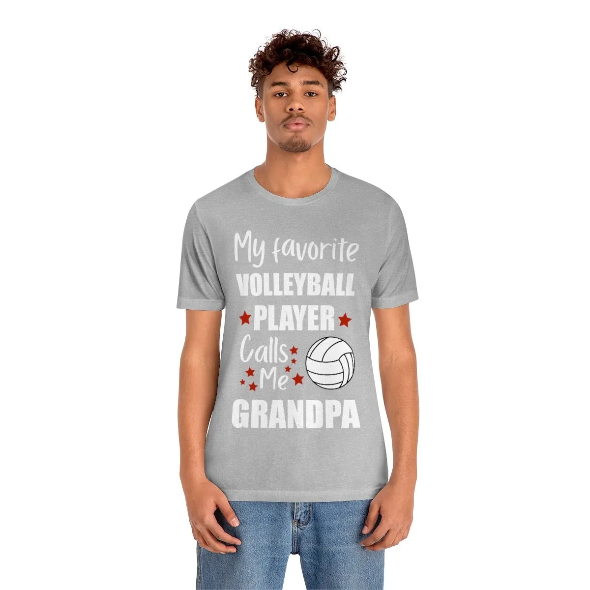 Men's Tee - My Favorite Volleyball Player Calls Me Grandpa